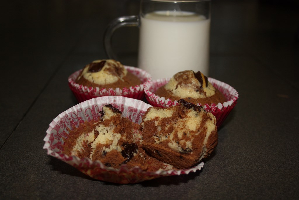 Muffins de chocolate y pasas